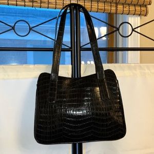 Jones NY Faux Croc Shoulder Bag EUC 13”x10”x2”